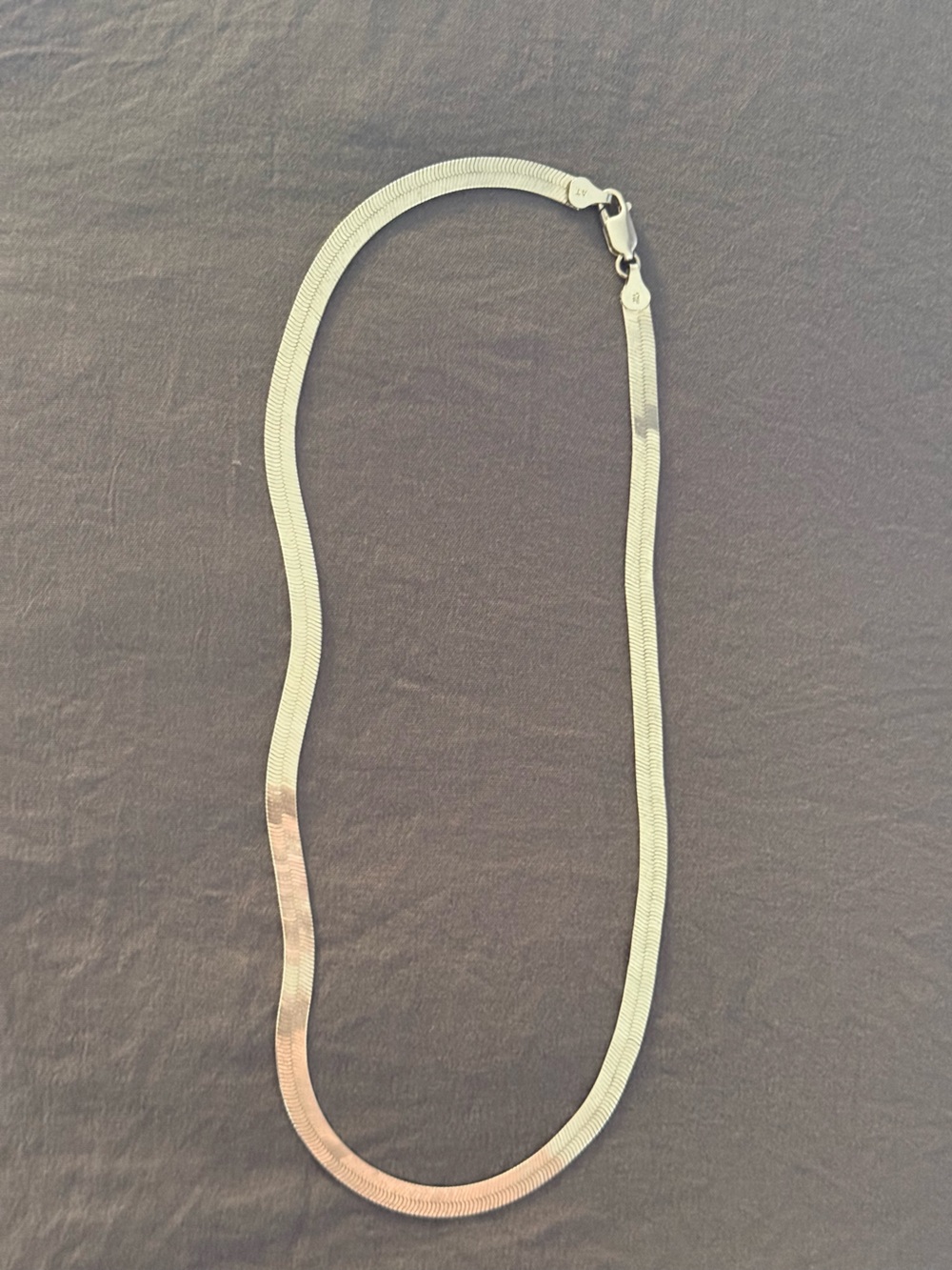 925 Italy Sterling Silver Herringbone Necklace